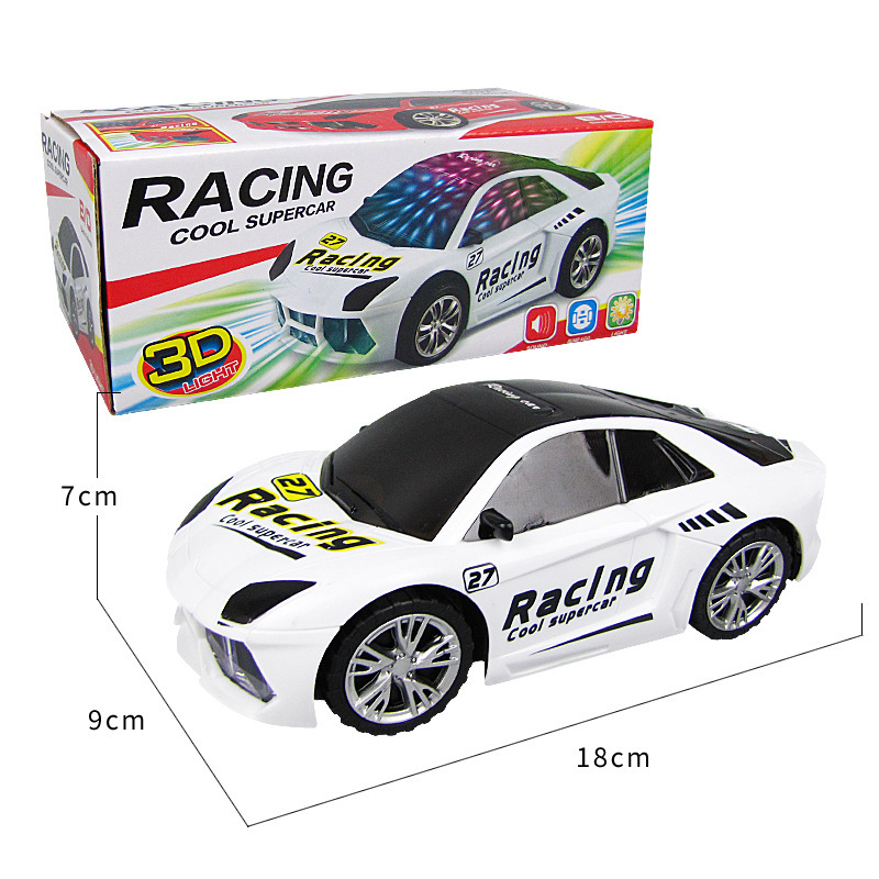 Coche de juguete para niños coche de juguete universal coche de juguete eléctrico colorido música multifuncional modelo de coche deportivo puesto de suministro