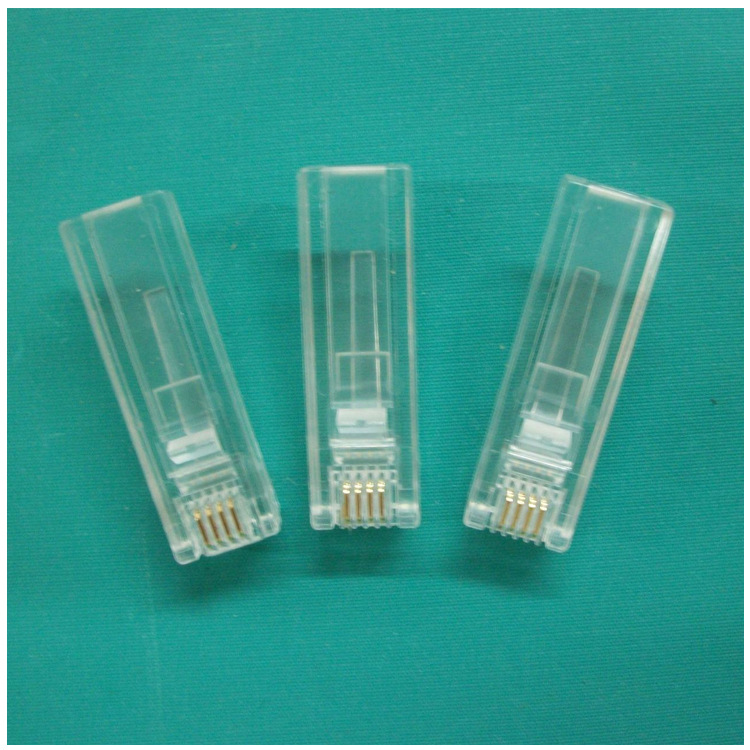 厂家批发电话水晶头 电话水晶头 加长型6P4C