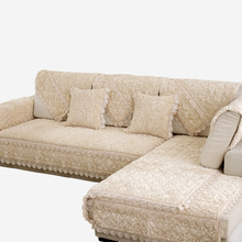 高档欧式玫瑰法兰绒沙发坐垫椅垫 冬季加厚防滑沙发套巾厂家直销