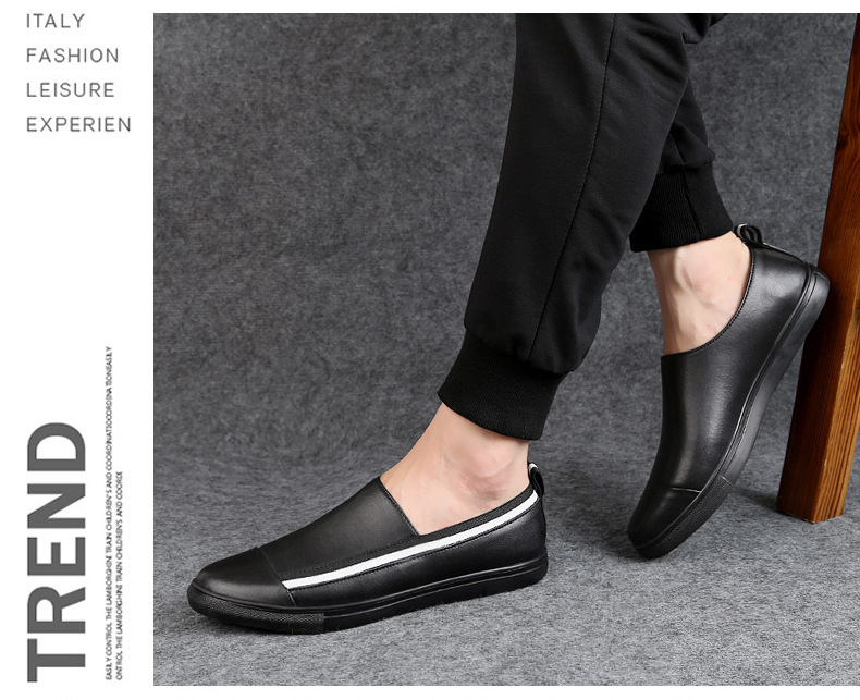 Chaussures pour hommes Été Nouvelles chaussures en cuir de vache pour hommes Chaussures décontractées à la mode coréenne Chaussures grande taille_voghion.com