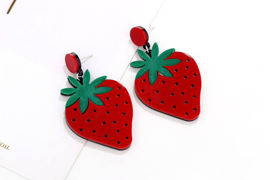 Nihaojewelry Bijoux En Gros Simple Fruit Pastèque Fraise Citron Cerise Boucles D'oreilles display picture 53