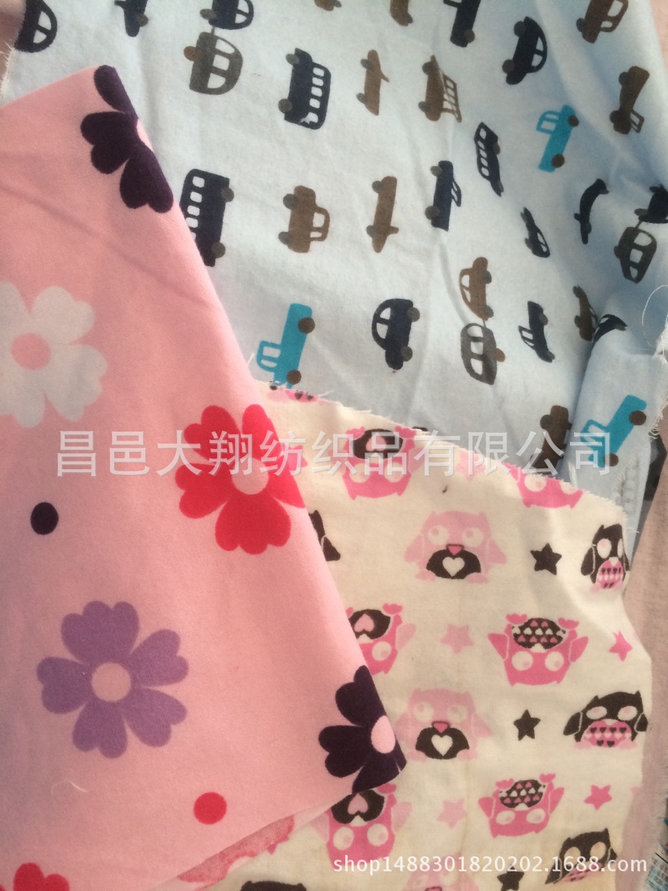 全棉染色印花抓毛布 起绒布全棉拉绒布法兰绒 卡通印花毯子布