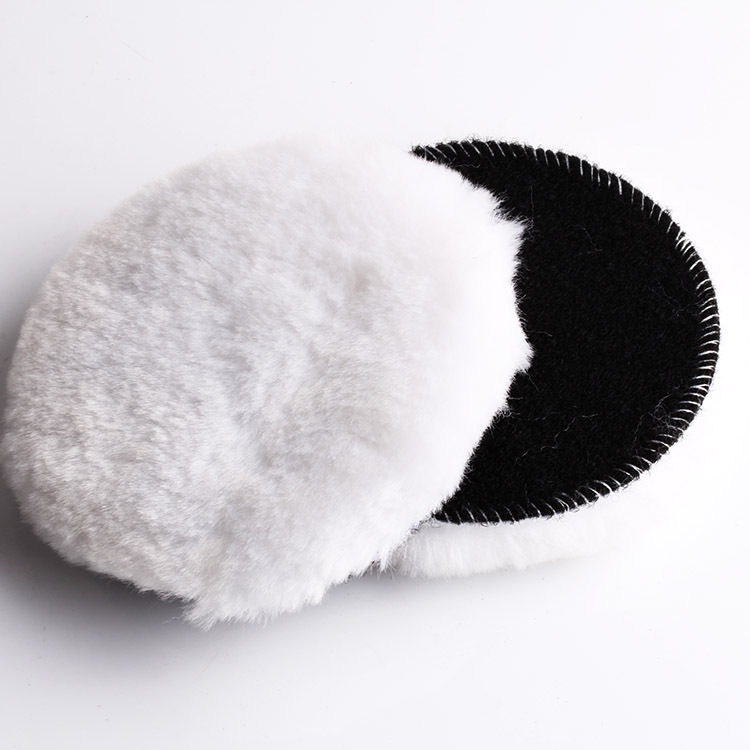 羊毛球自粘型4寸角磨机100型羊毛球抛光打腊自毡清洁球