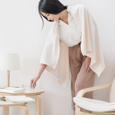 水星宝诗系列家纺旅行毯纯棉空调便携小毛毯子飞机毯儿童成人游玩