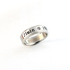 Ring with letters stainless steel engraved, wish, suitable for import, European style, simple and elegant design, wholesale, Birthday gift