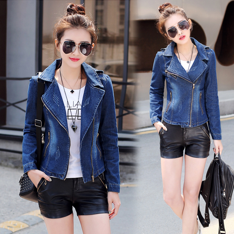 Korean Style Spring New Women's Short Denim Jacket Slim Fit Long-Sleeved Top for Women