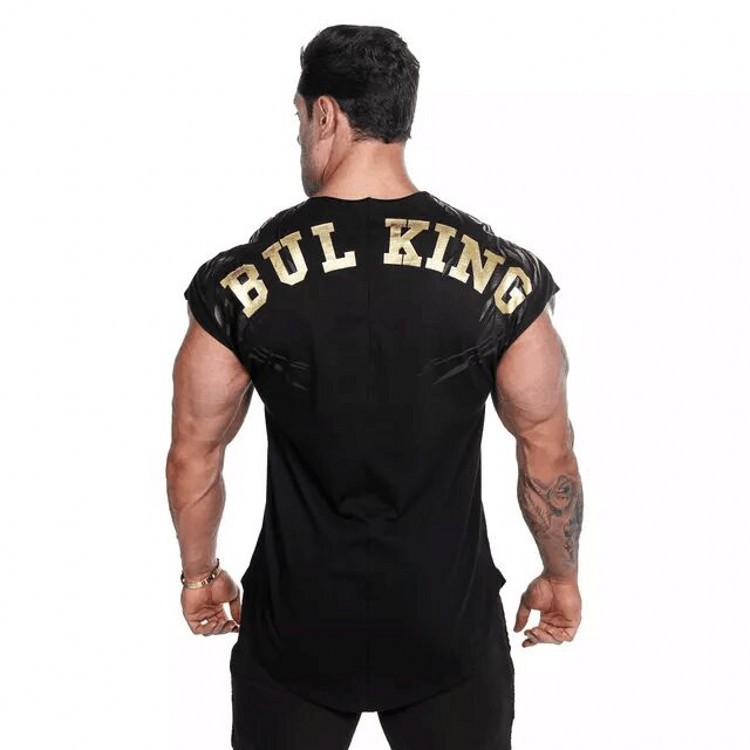 Bulking Printed Mens Designer Tshirts Exercise Clothing Summer Male