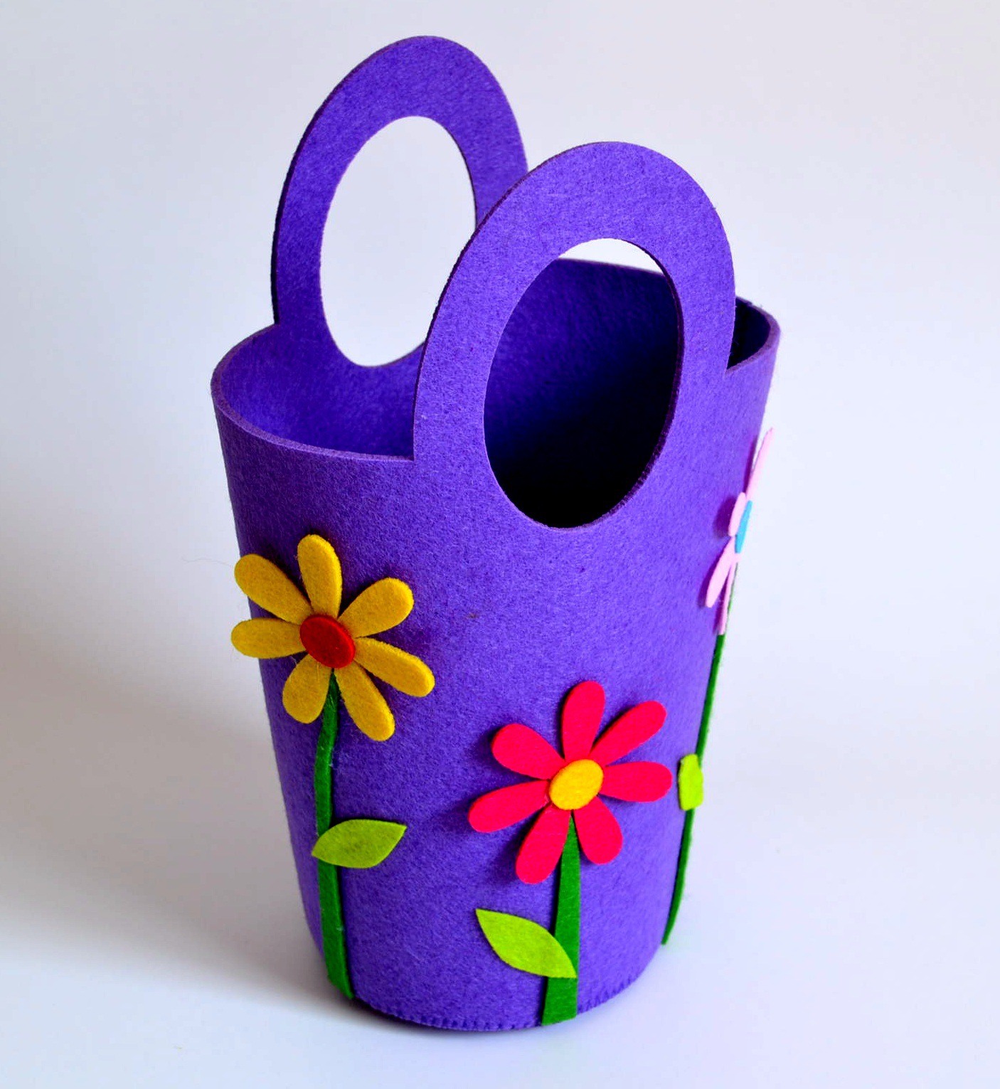 （厂家自售）复活节产品花朵毛毡袋 毛毡车缝手提袋