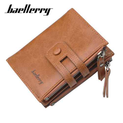 baellerry men's wallet Korean style buckle retro wallet multifunctional zipper coin purse men one piece drop shipping