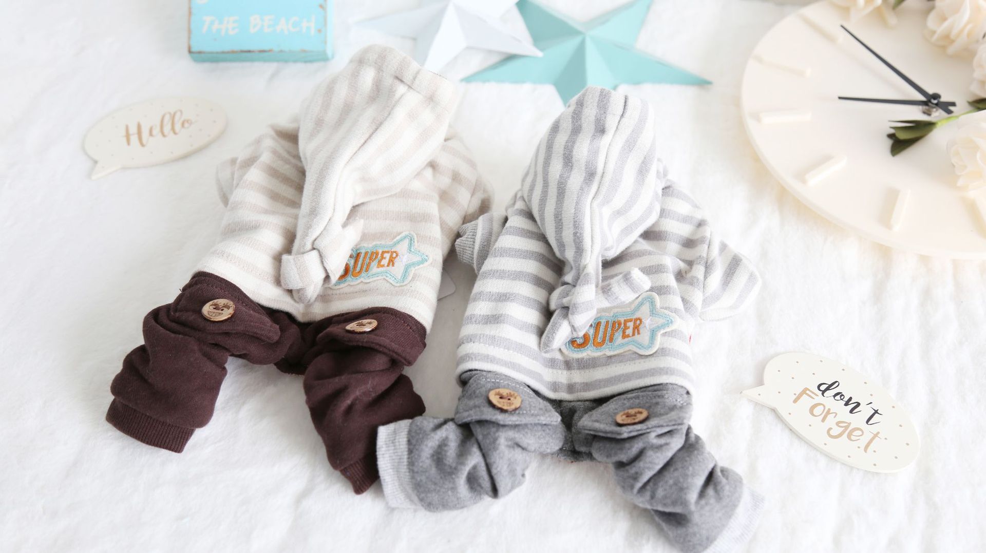 魔术帽条纹四脚衣