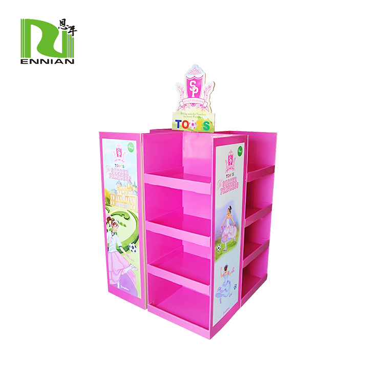 深圳恩年厂家纸质货架纸展架纸堆头四面展架超市纸跨境热销