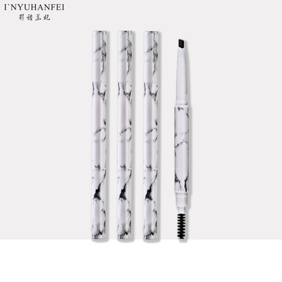 OEM Processing of New Marble Automatic Double-Headed Brow Pen with Waterproof, Sweat-proof and Non-dizzy Brow Pen