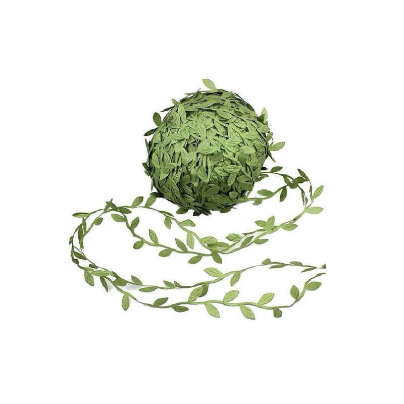 20m / Roll Simulated Silk Leaves, Garland Decoration Accessories, Fabric Green Leaves, Rattan Leaves, Simulated Flowers 20m / Roll Simulated Silk Leaves, Garland Decoration Accessories, Fabric Green Leaves, Rattan Leaves, Simulated Flowers