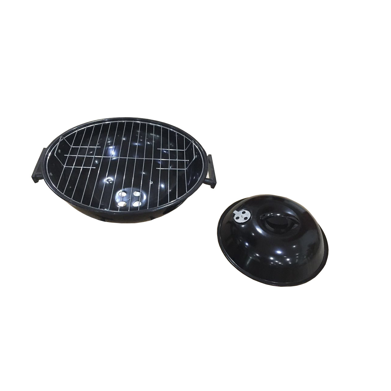 17 pulgadas negro de cuatro patas de Manzana Grande estufa de barbacoa al aire libre PARRILLA estufa de calefacción galvanoplastia Parrilla de barbacoa estufa de barbacoa redonda