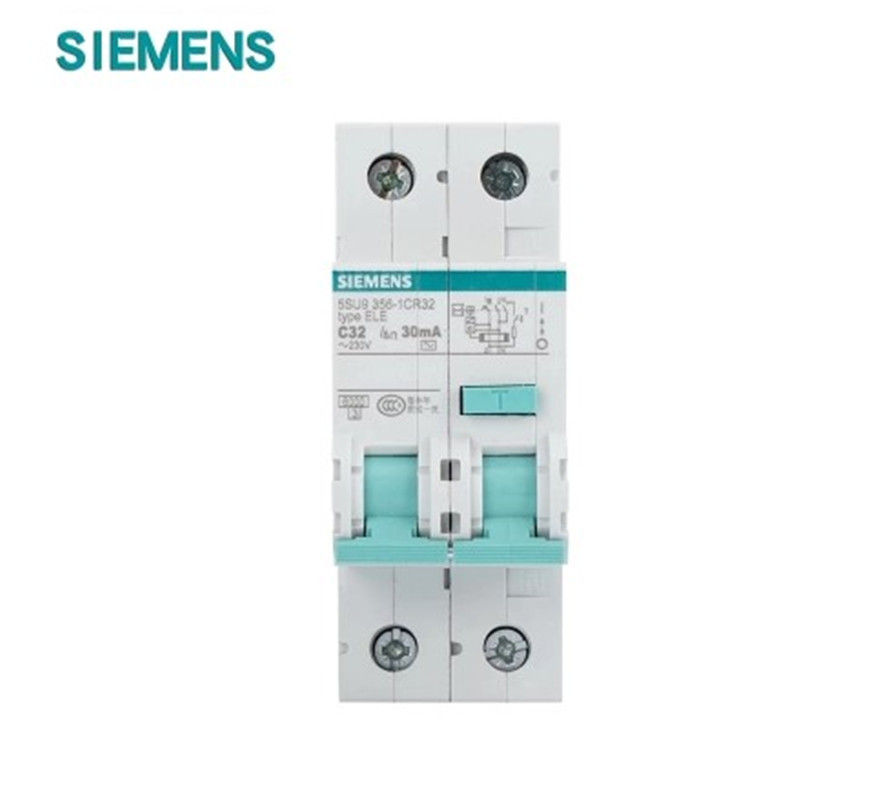 西门子漏电保护器开关空开1P+N 63A带漏电保护断路器绿色空气开关