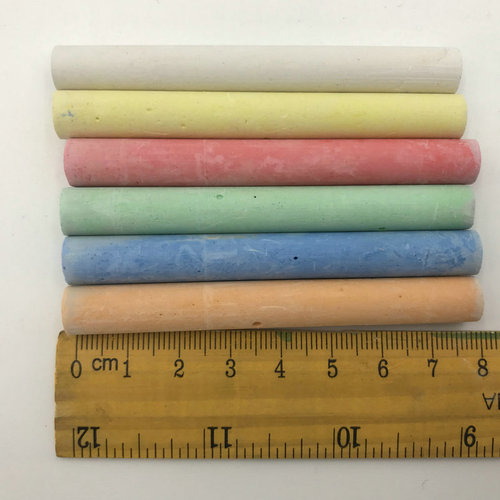 Manufacturer supplies 6-color packs of colored chalks, white color dust-free chalks, 6-packs of chalks for office teaching wholesale