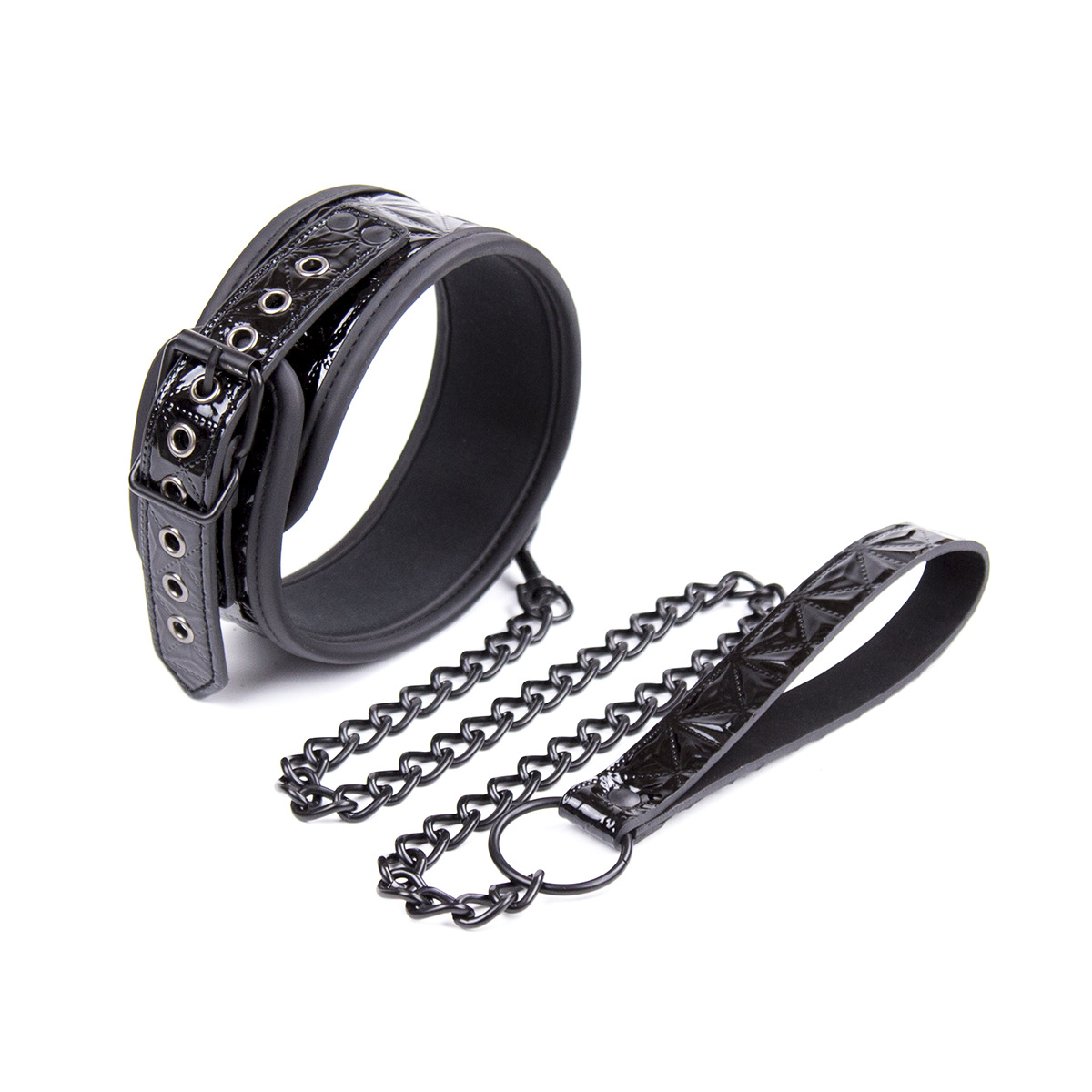 Suministro directo de fábrica juguetes sexuales juguetes adultos diamante patrón collar tracción perro cadena collar juguete image 2