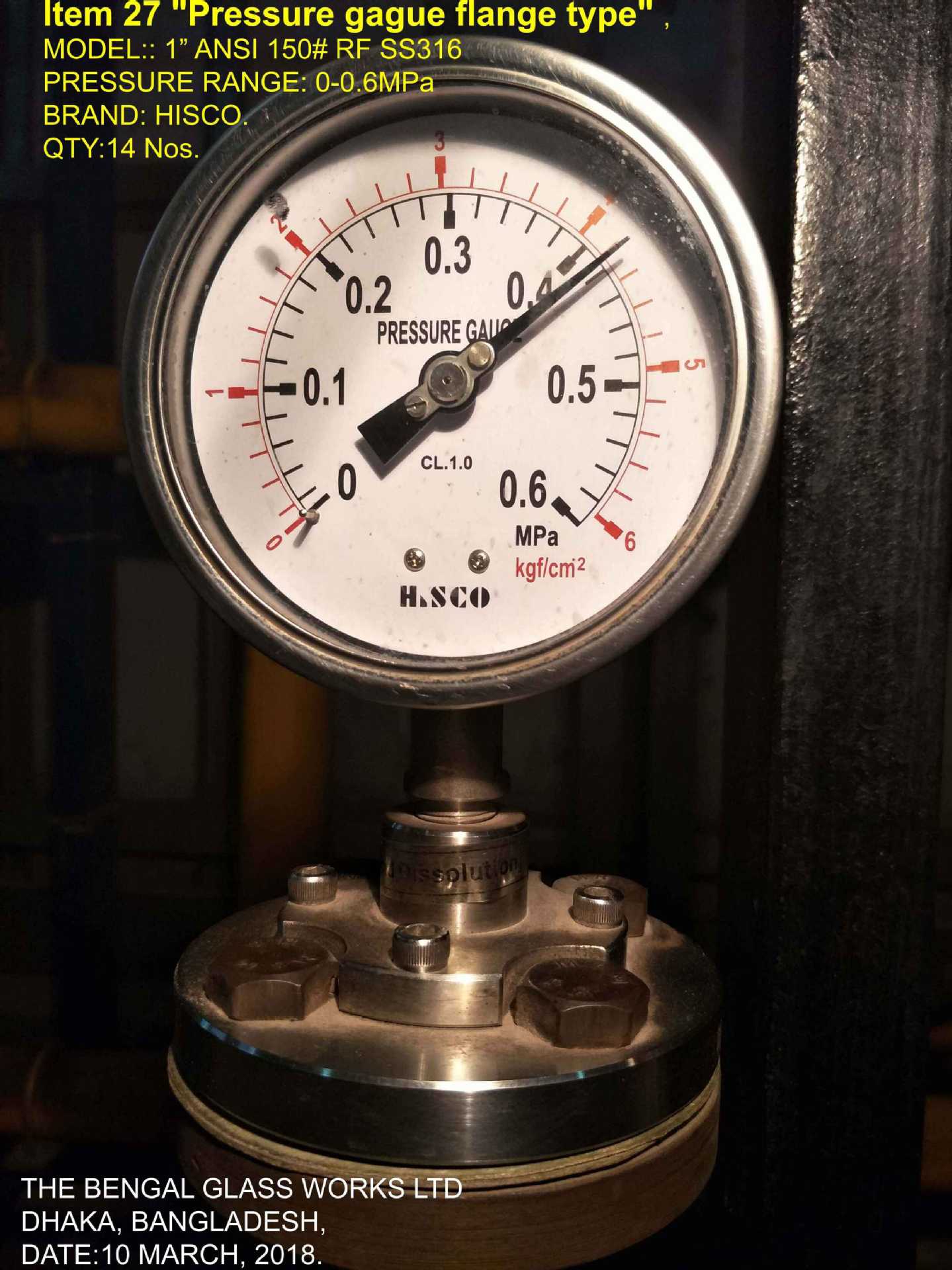 销售韩国HISCO压力表温度表仪表