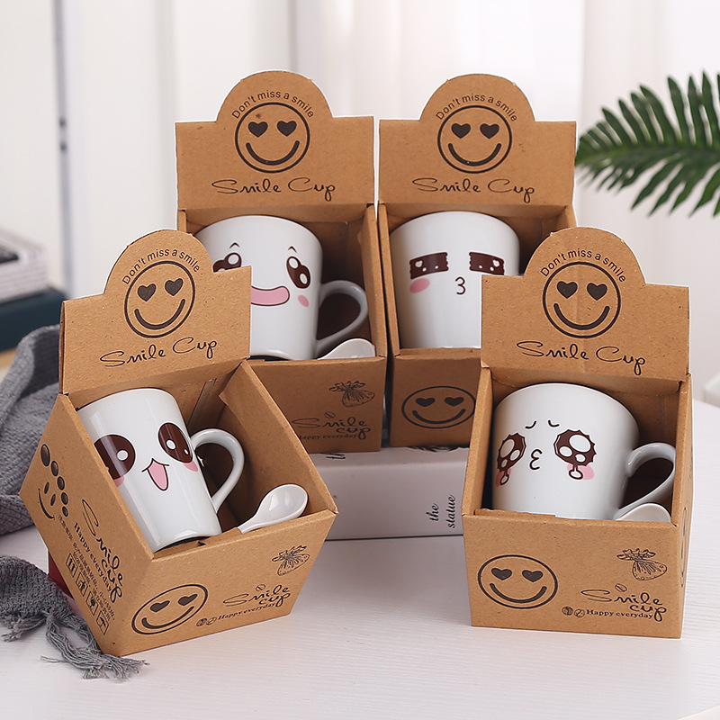 originality Cartoon Ceramic cup lovely Mug gift Coffee cup Into the store Small gifts customized logo