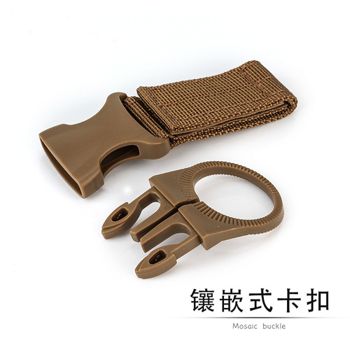 TUSHI outdoor tactical nylon water bottle buckle multi-functional mountaineering portable water bottle quick-hang mineral water clip wholesale