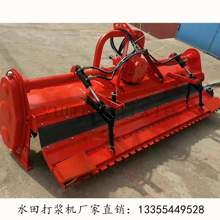 水田旋耕机 型号规格齐全 四轮牵引式不同宽幅加强型水田打浆机