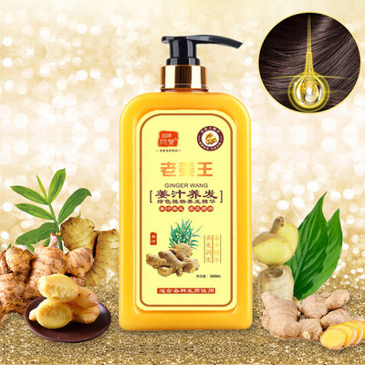 Wang ginger Dandruff relieve itching shampoo Oil control ginger Extraction Shampoo Manufactor wholesale Wash and care 500ML