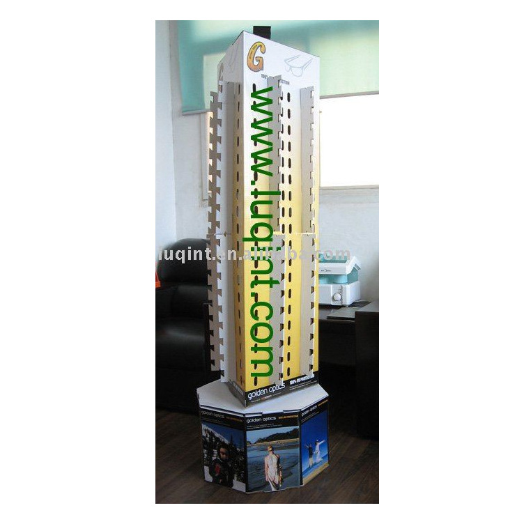 批量生产眼镜等纸展示架  落地式纸陈列架