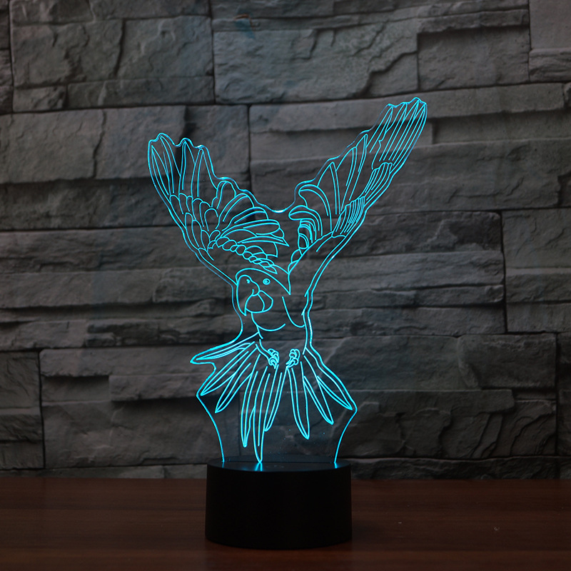 新款创意电子产品3d七彩视觉立体灯 礼品LED小夜灯FS-3355