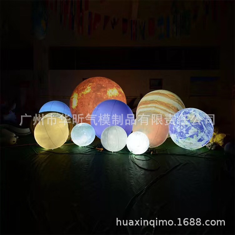 厂家出口led灯广告彩绘气模 七彩发光气模 led灯充气广告模型