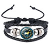 Bracelet, leather birthday charm, Aliexpress, with gem