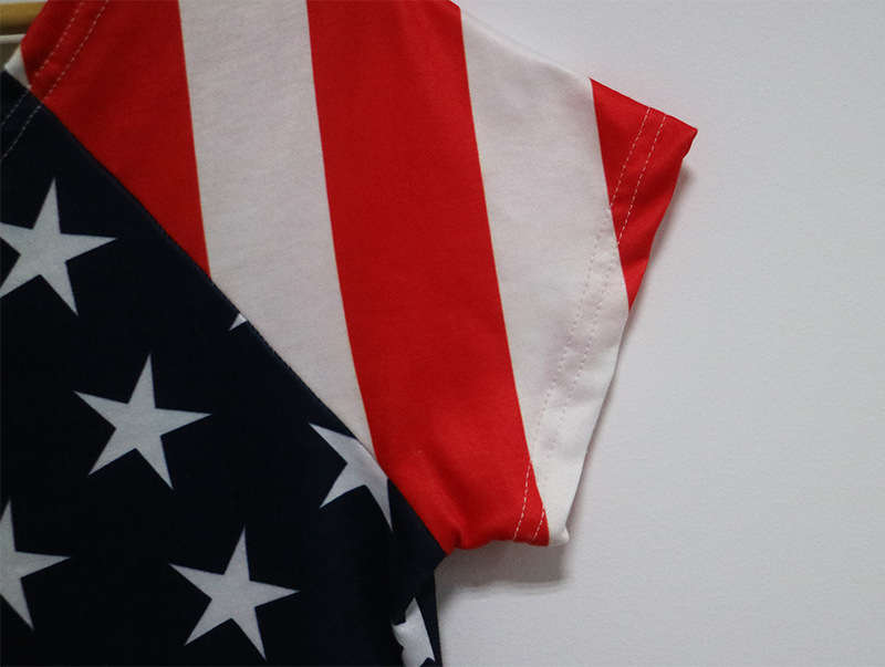 Color Block Irregular Star Dress Short Length American Flag Design Trendy Style Perfect for Parties and Celebrations