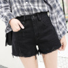 2018 Spring and summer New products black hole cowboy shorts Ladies Korean Edition Show thin Broad leg Hot pants 0336