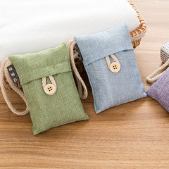 Korean Style 100g Bamboo Charcoal New Car Odor Removal Seat Hanging Linen Bamboo Charcoal Bag for Home and Car Dual Use Activated Carbon Drop Shipping