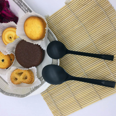disposable Plastic Beetles cold drink baking Dessert Round spoon New material high-grade Dipper