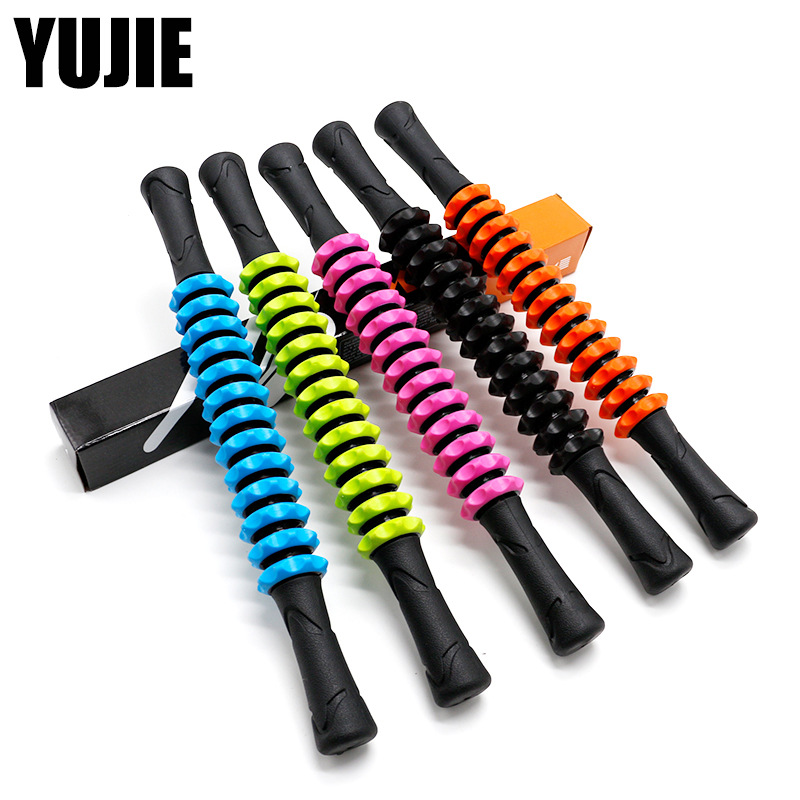 Manufactor Direct selling gear massage Double color fascia Roller Plastic Roller Fitness Yoga Muscle relaxation