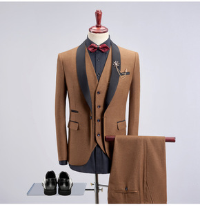 3-piece suit with frosted suit men’s slim business gentleman’s formal dinner and bridegroom’s dress