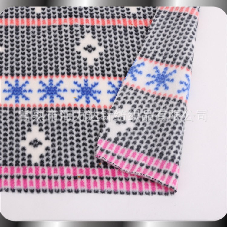 双单摇印花摇粒绒 提花摇粒绒学生宿舍时尚毛毯 秋冬印花绒布