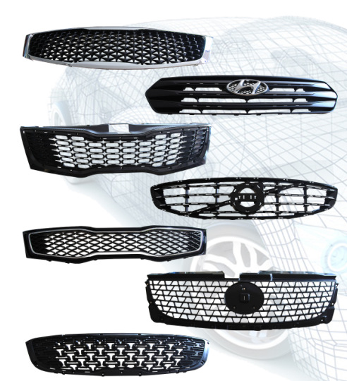 专业提供汽车保险杠塑料模具 各种款式的汽车中网注塑模具定制