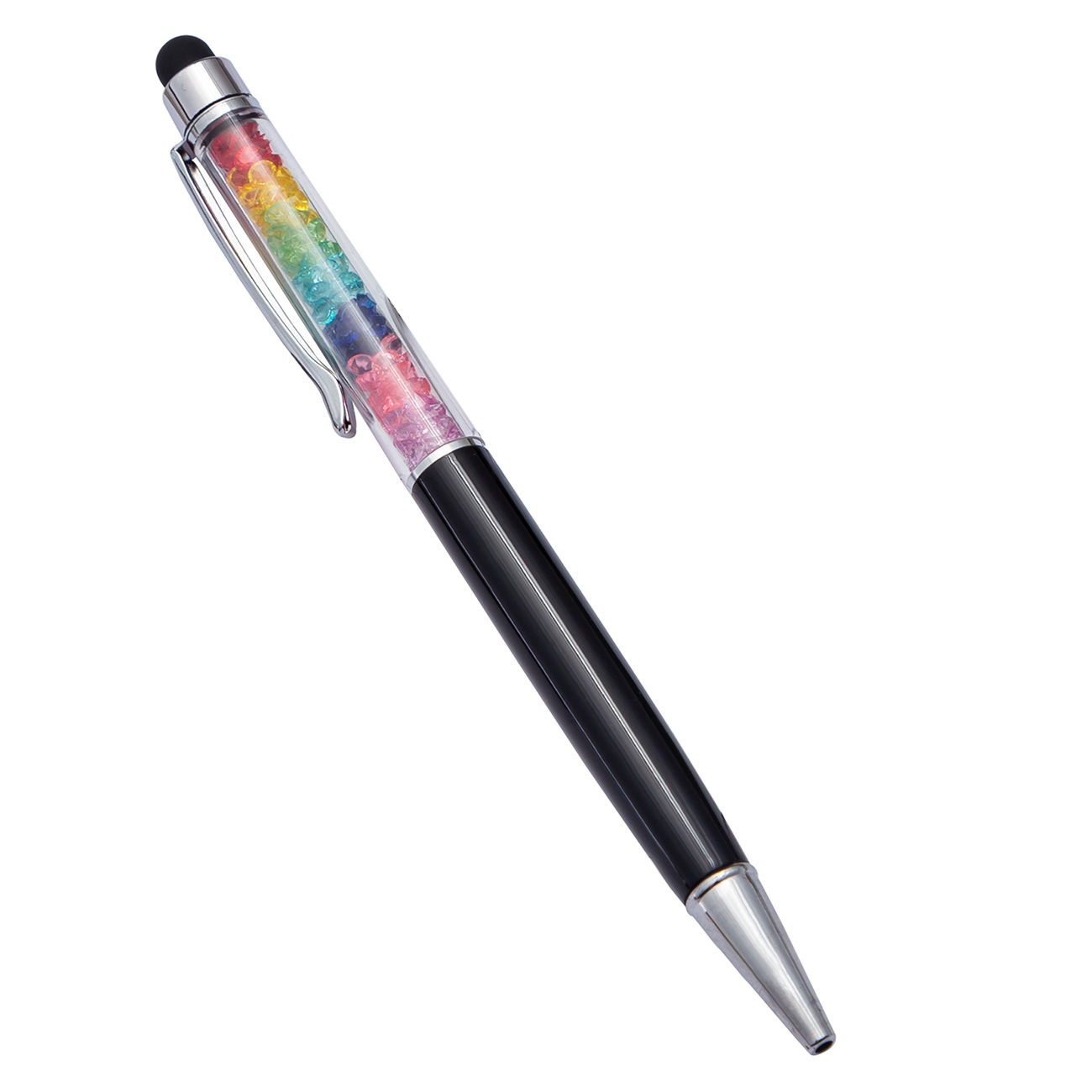 两用金属触屏笔 办公礼品手写触屏电容笔pen 水晶圆珠笔印刷