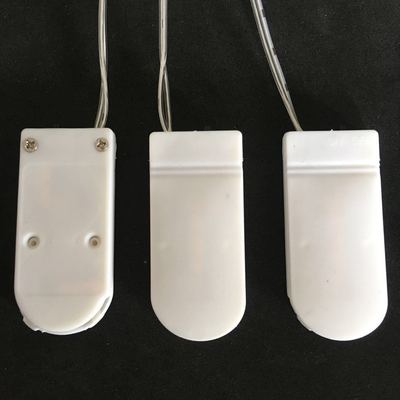 2032纽扣电池盒 2节串联 超薄白色带10cm引线开关 6v环保电池盒|ms