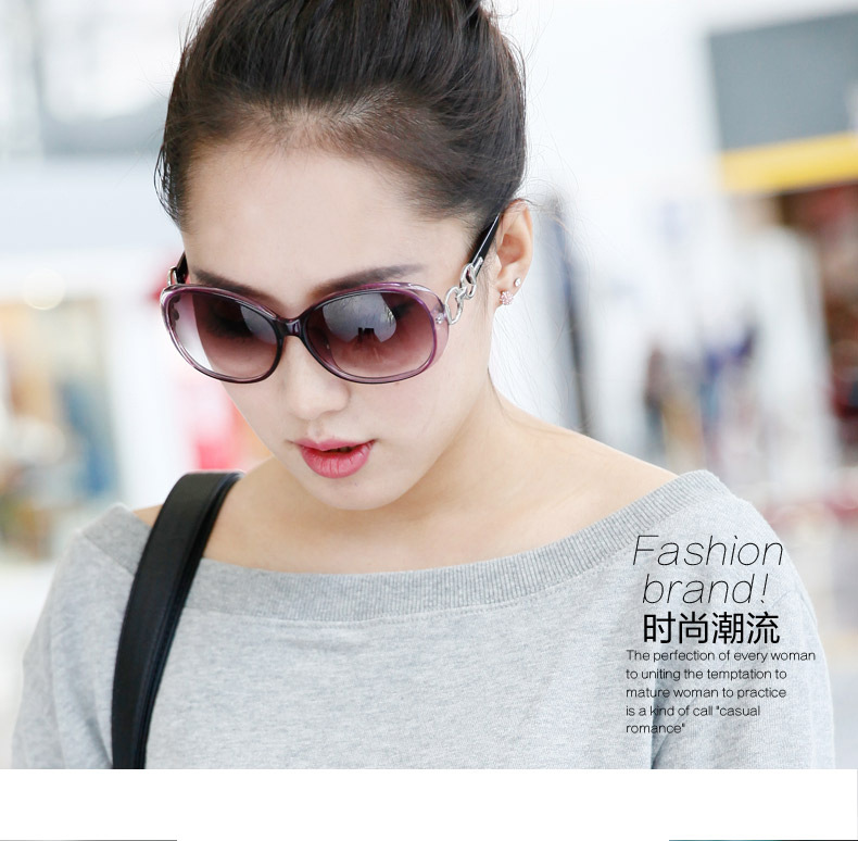 女士太阳镜时尚大框偏光太阳眼镜镜墨镜复古明星款2115