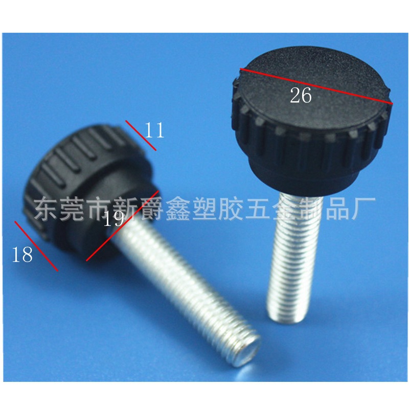 Manufacturer 26#m8 straight grain plastic feet plastic adjustable…