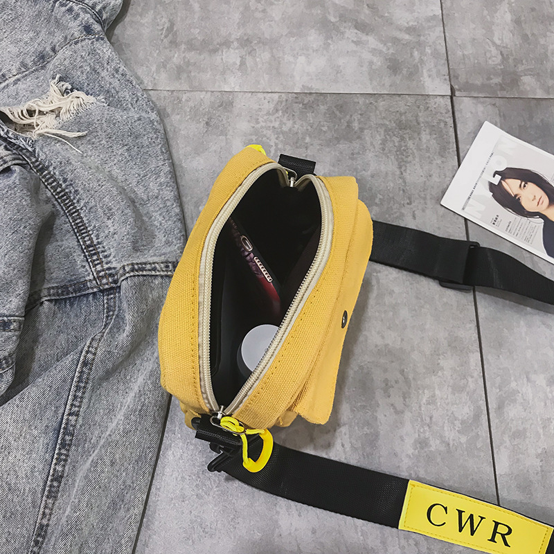 Borsa a tracolla piccola in tela nera da donna famosa su Instagram, nuova borsa a tracolla alla moda invernale 2020, borsa a tracolla vintage per studenti._voghion.com