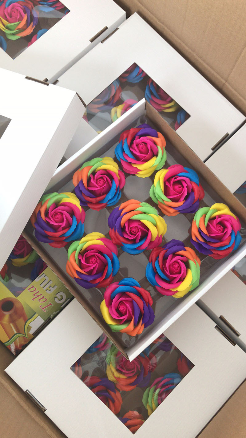 125g Weight Fashion Style Multicolor Color Wholesale 7 Color Rose Soap Flower Soap Flower Wedding Gift Valentine's Day Gift Box 4