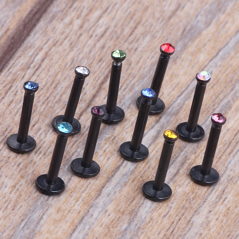 10 Pack Stainless Steel Lip Piercing Jewelry Set - Lip Labret Studs Lip Nails Decoration for Body Piercing detail image 8