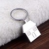 Metal house, keychain engraved, Birthday gift