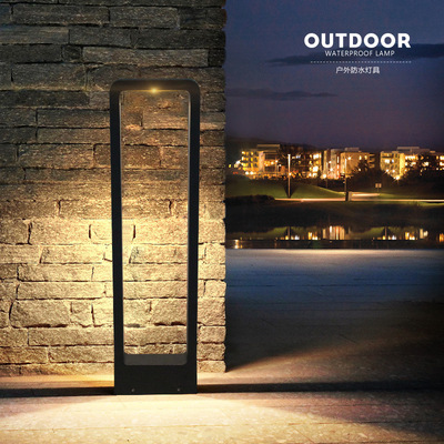 led回形户外草坪灯家用庭院灯花园林照明别墅景观灯草坪灯 铝方形|ms