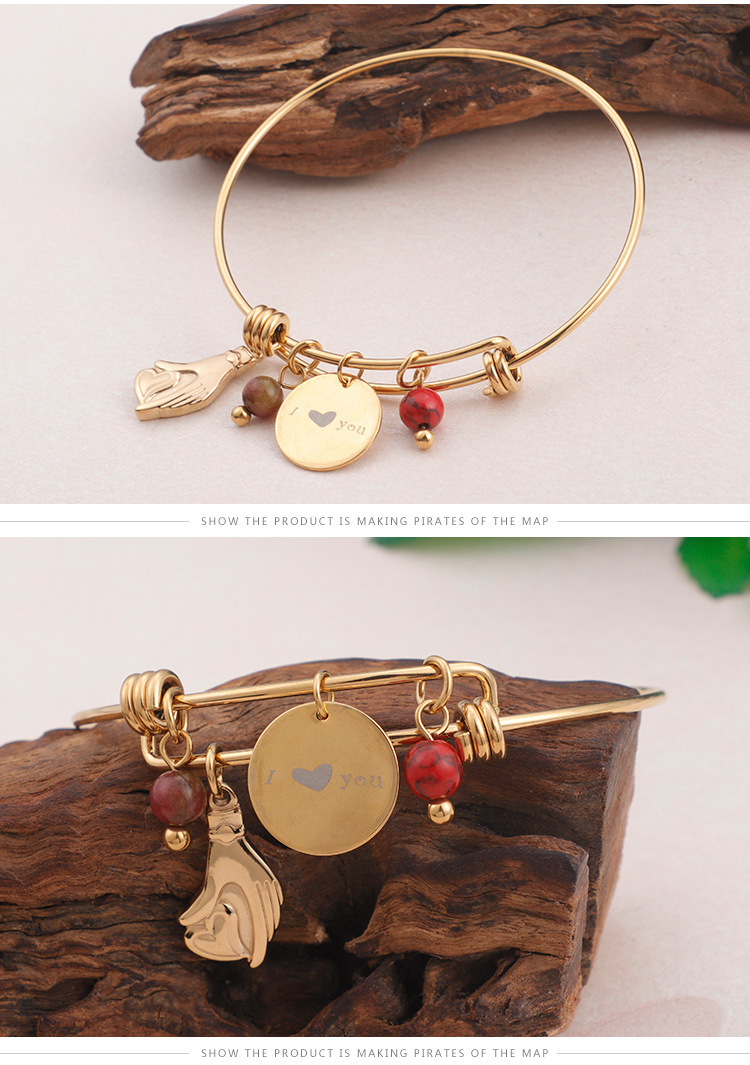 Europäischer Und Amerikanischer Außenhandel Neuer Stil Loveyou Halbmond Liebes Armband Weiblich display picture 4