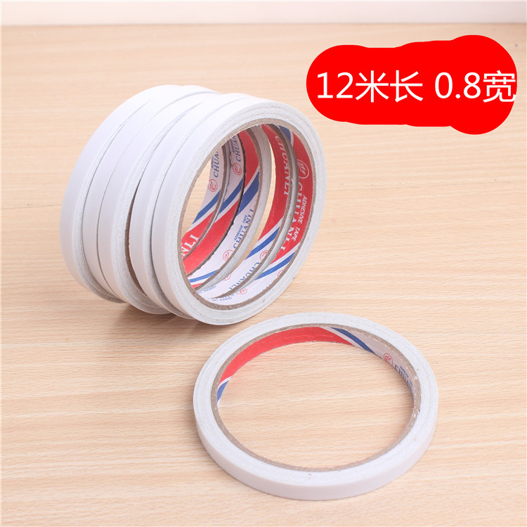 8mm double faced adhesive tape wholesale Manufactor Direct selling about 12m long Yiwu manual double faced adhesive tape wholesale Strong adhesive tape