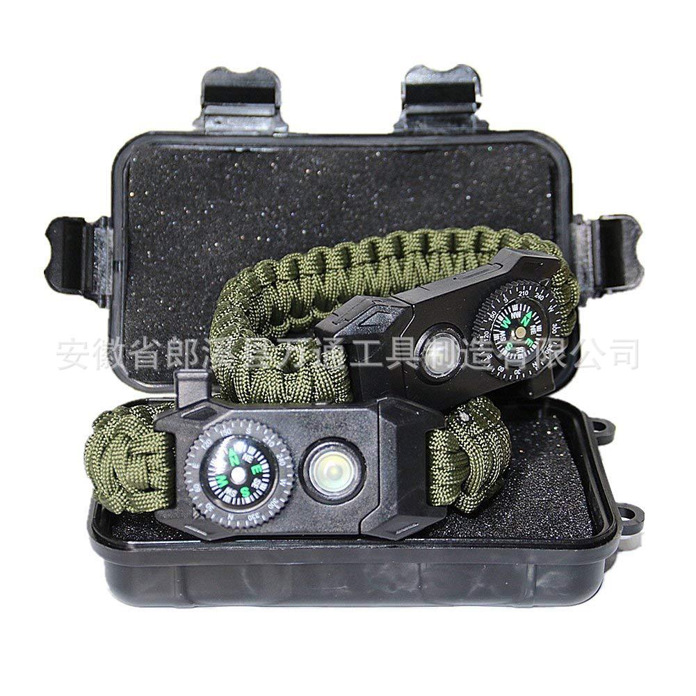 多功能伞绳编织求生手链欧美热销指南针打火棒手环绳子多规格